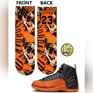 Jordan 12 brilliant orange socks